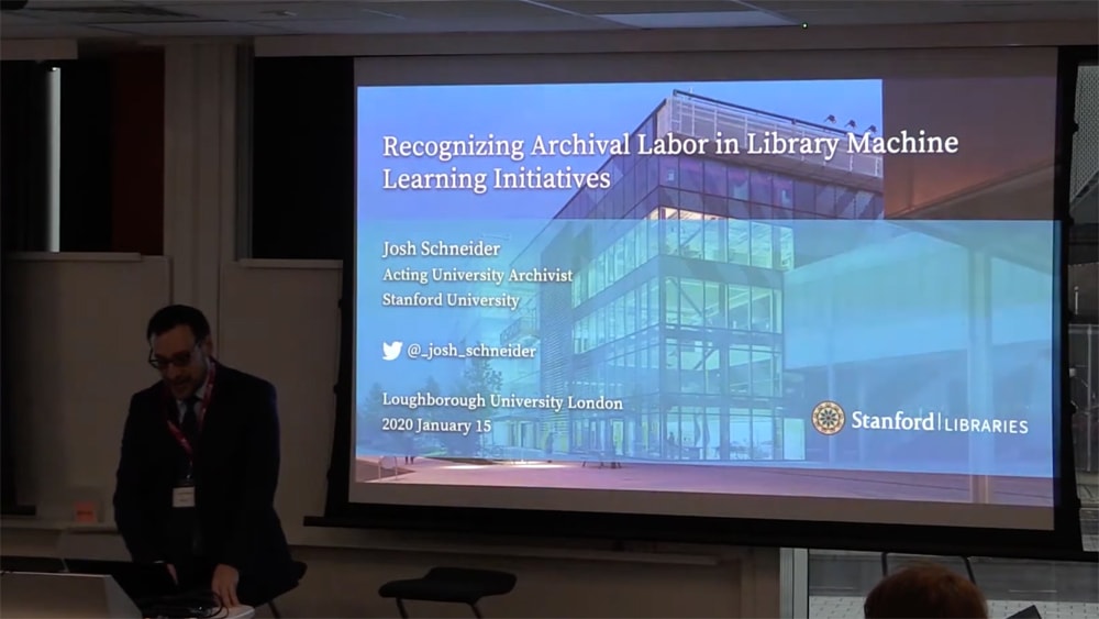 Josh Schneider – Keynote Speech, “Archives, Access and AI” conference